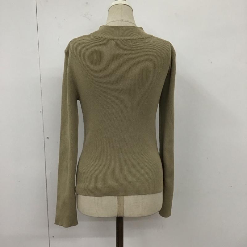 ムルーア MURUA ニット、セーター 長袖 012152605701-01 変形ネックニットカットソー 長袖ニットカットソー FREE 無地 ベージュ / ベージュ / レディース USED 古着 中古 10120938