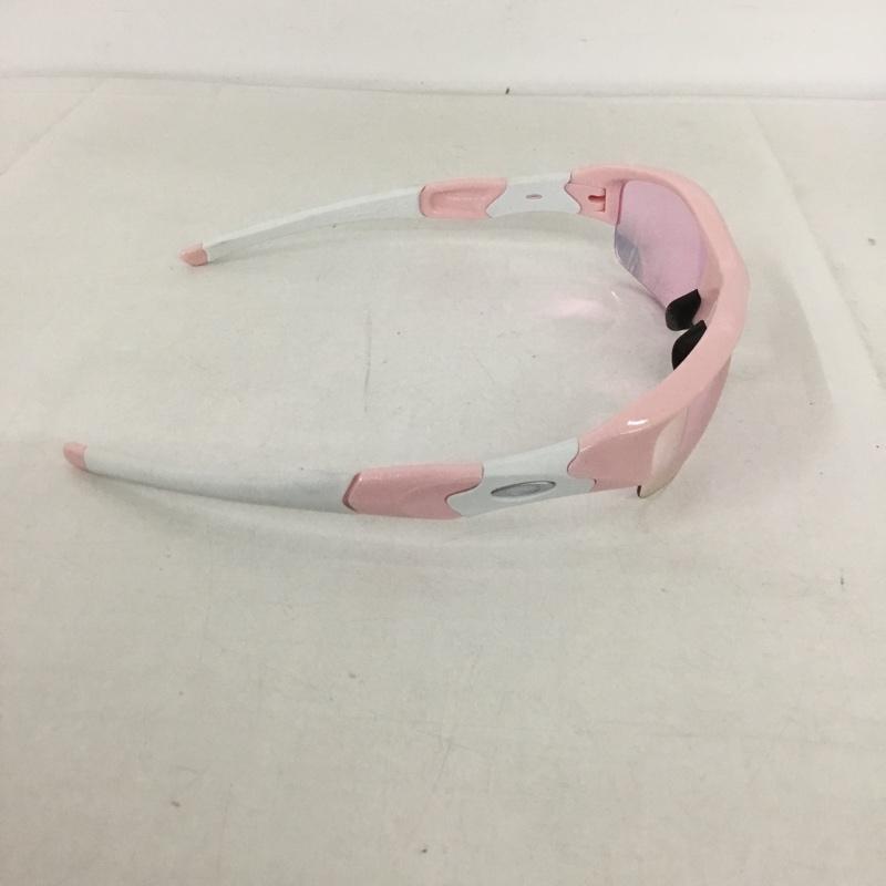 オークリー OAKLEY めがね・サングラス サングラス 03-886J FLAK JACKET スポーツサングラス ミラーレンズ 箱有 ロゴ、文字 桃 / ピンク / X 白 / ホワイト / メンズ USED 古着 中古 10129390