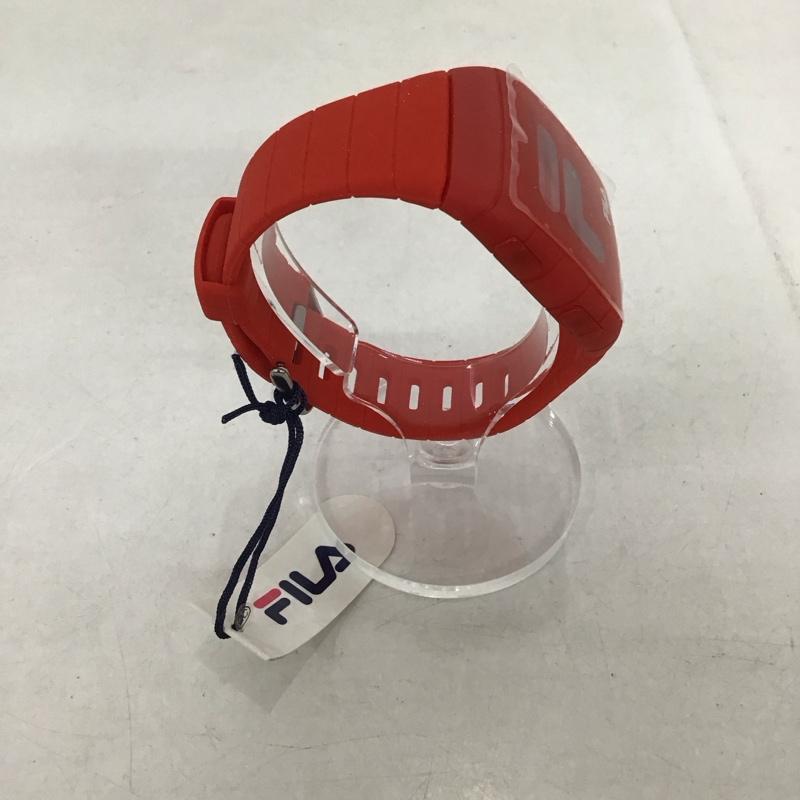 フィラ FILA 腕時計 デジタル 38-105-002 箱有 ロゴ、文字 赤 / レッド / レディース USED 古着 中古 10134474