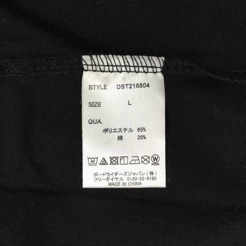 ディーシーシューズ DC SHOES Tシャツ 半袖 半袖カットソー プリントTシャツ クルーネックカットソー L ロゴ、文字 黒 / ブラック / メンズ USED 古着 中古 10111284