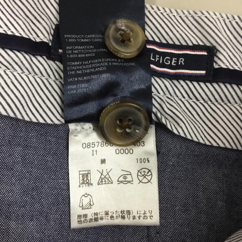 トミーヒルフィガー TOMMY HILFIGER パンツ スラックス 32インチ 無地 紺 / ネイビー / メンズ USED 古着 中古 10110692