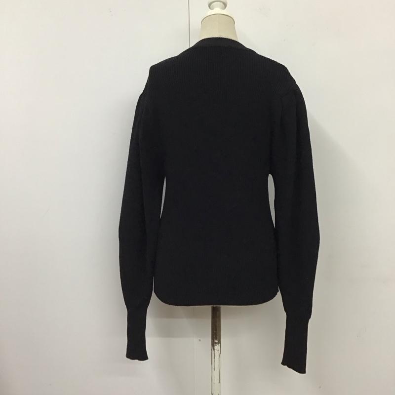 ザラ ZARA ニット、セーター 長袖 長袖ニットカットソー セーター クルーネック M 無地 黒 / ブラック / レディース USED 古着 中古 10118514