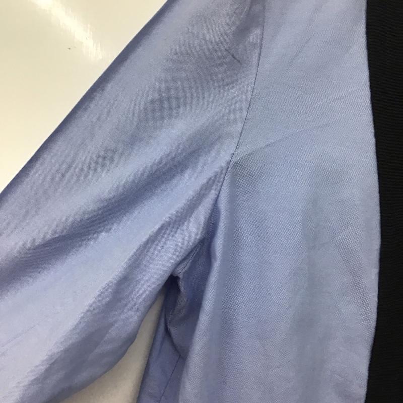 ランバン LANVIN カットソー 長袖 38 無地 黒 / ブラック / X 水色 / ライトブルー / レディース USED 古着 中古 10133308