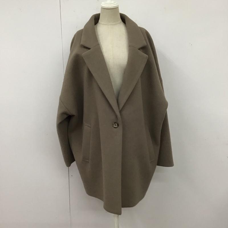 ローリーズファーム LOWRYS FARM コート コート一般 FREE 無地 茶 / ブラウン / レディース USED 古着 中古 10122253