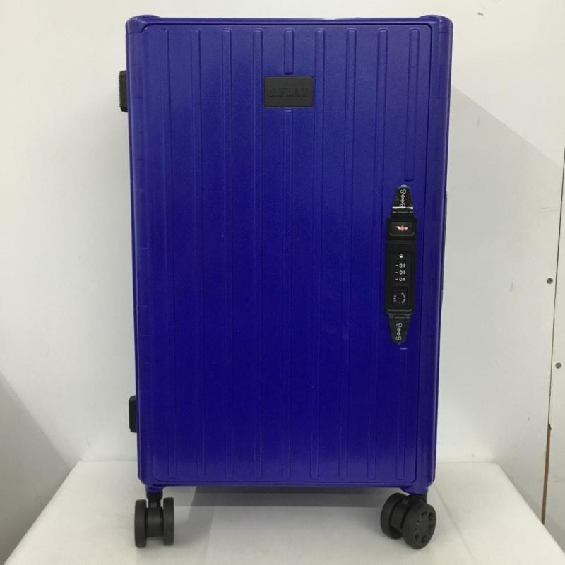 アンドフラット &.FLAT スーツケース、トランク スーツケース、トランク FL14-4-00001 折りたたみ ハードキャリーバッグ キャリーケース 箱有 ロゴ、文字 青 / ブルー / メンズ USED 古着 中古 10137504