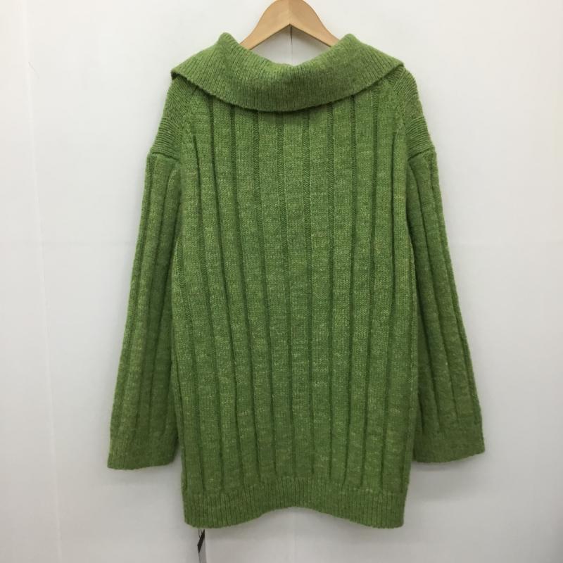 カスタネ Kastane ニット、セーター 長袖 ハーフジップ FREE 無地 緑 / グリーン / レディース USED 古着 中古 10138245