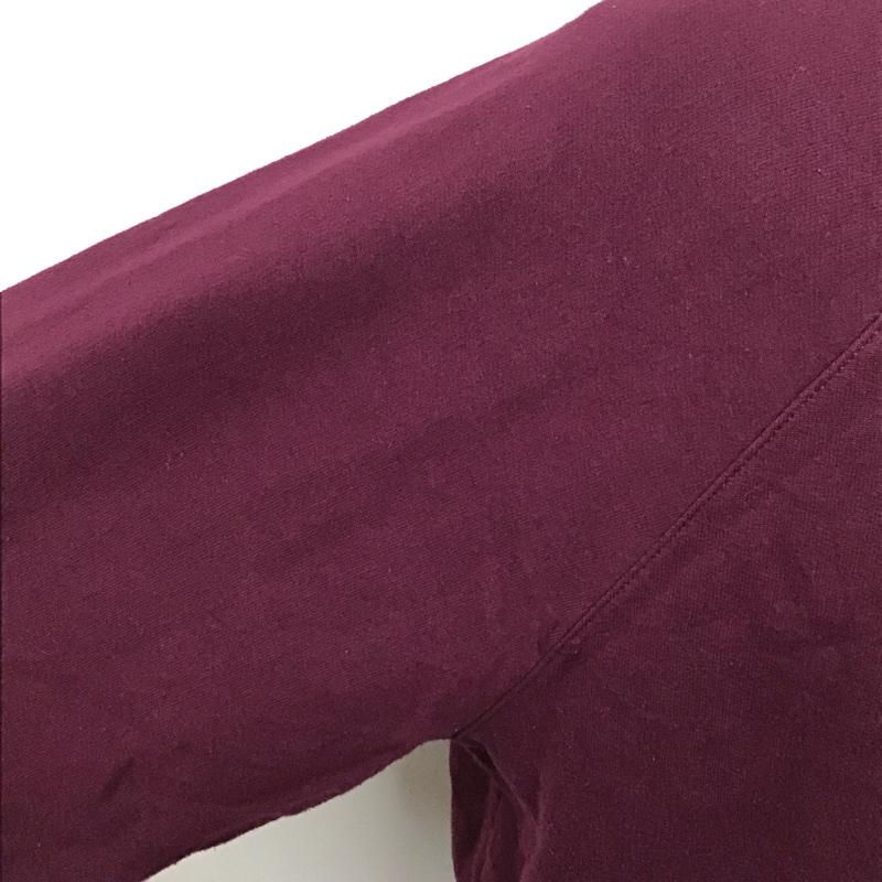 チャンピオン Champion トレーナー 長袖 長袖スウェット 長袖トレーナー リブカットソー 長袖カットソー プリントトレーナー ロゴ、文字 えんじ / ワインレッド /  メンズ USED 古着 中古 10118262