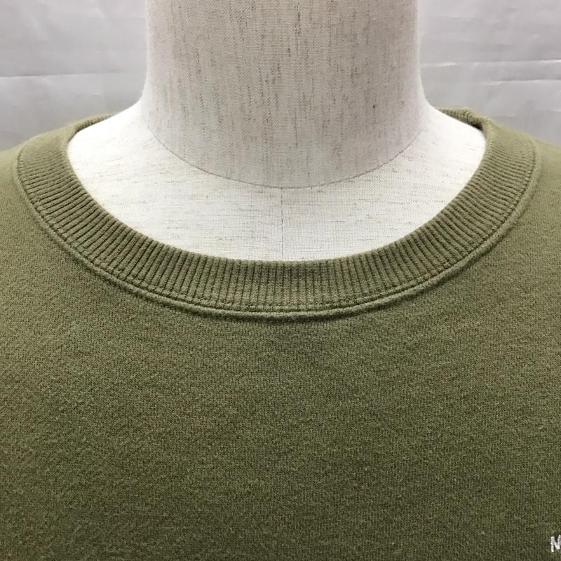 ザノースフェイス THE NORTH FACE トレーナー 長袖 nt61812z 長袖スウェット トレーナー リブスウェットカットソー L ロゴ、文字 カーキ / カーキ / メンズ USED 古着 中古 10111808