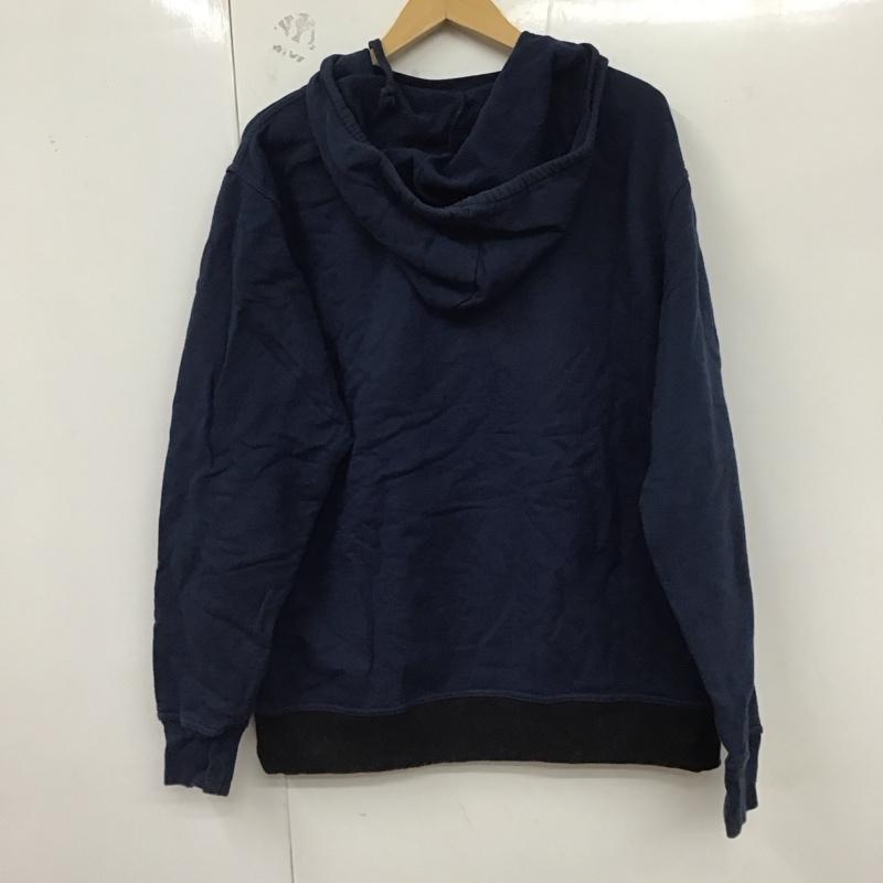 チャムス CHUMS パーカー 長袖 XL ロゴ、文字 紺 / ネイビー /  メンズ USED 古着 中古 10128498