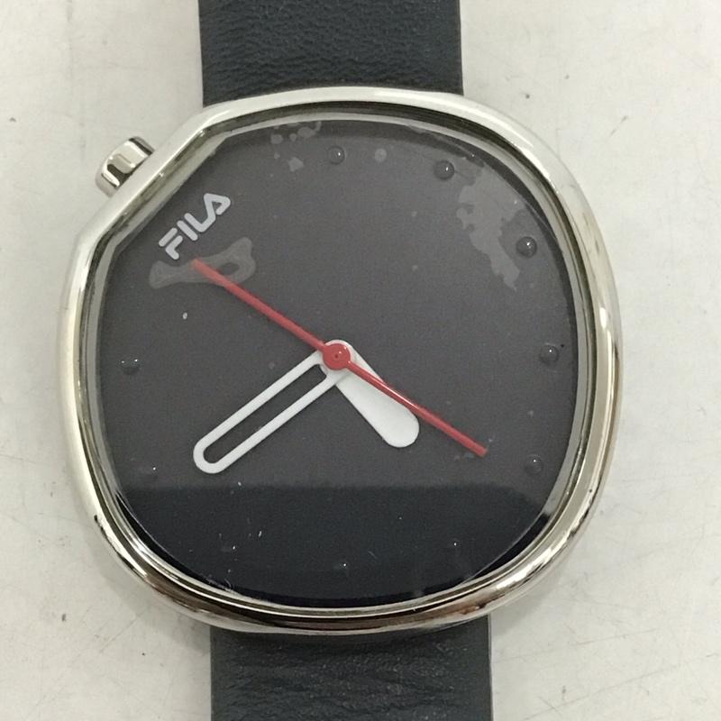 フィラ FILA 腕時計 アナログ(クォーツ式) 38-162 箱有 ロゴ、文字 灰 / グレー / レディース USED 古着 中古 10134473
