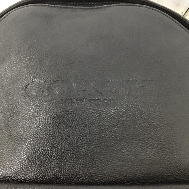 コーチ COACH リュックサック、デイパック リュックサック、デイバッグ レザー ロゴ、文字 黒 / ブラック / メンズ USED 古着 中古 10134090