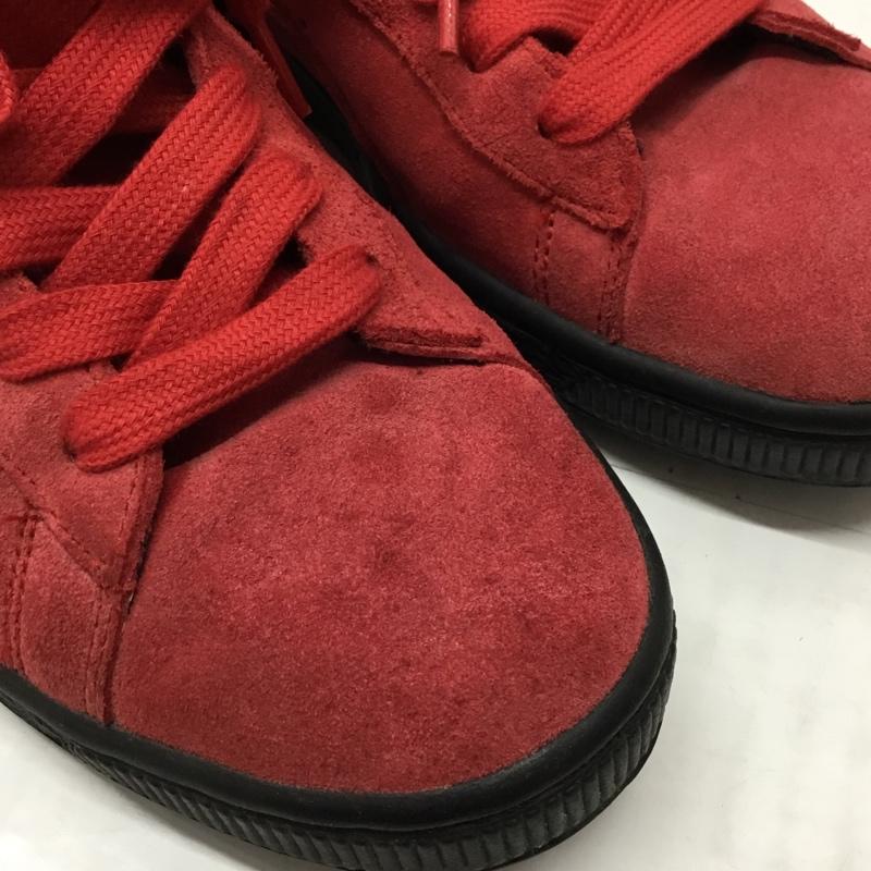 プーマ PUMA スニーカー スニーカー 357253 Suede Mid ROARCAT 24cm 24.0cm プリント 赤 / レッド / X 黒 / ブラック / レディース USED 古着 中古 10119896