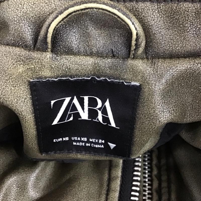ザラ ZARA ジャケット、上着 ライダース 4341 706 822 フェイクレザー XS 無地 黒 / ブラック / レディース USED 古着 中古 10118800