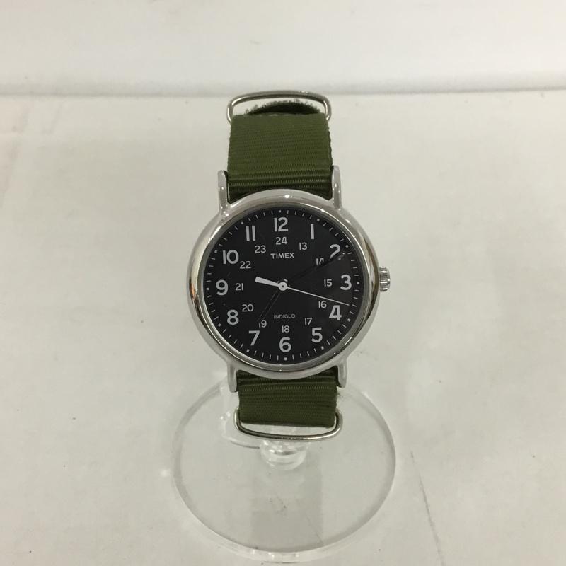 タイメックス TIMEX 腕時計 アナログ(クォーツ式) CR2016CELL 無地 カーキ / カーキ / メンズ USED 古着 中古 10128299