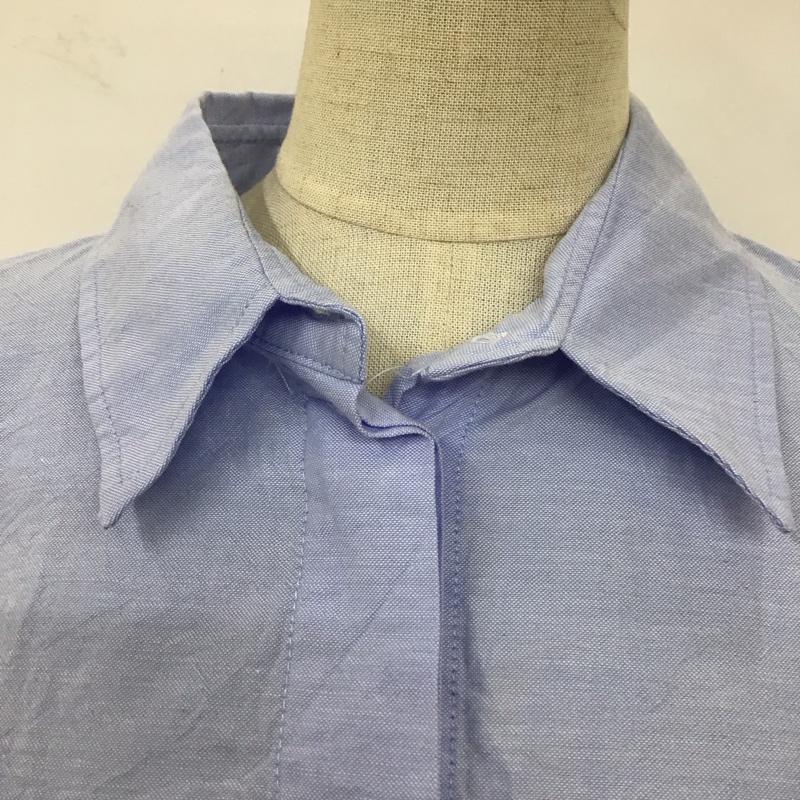 ザラ ZARA シャツ、ブラウス 長袖 2186 269 403 ショート丈 M 無地 水色 / ライトブルー / レディース USED 古着 中古 10113479