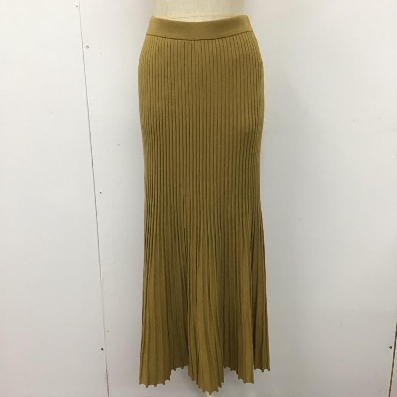 アイテムズ アーバンリサーチ ITEMS URBAN RESEARCH スカート ロングスカート WH84-25N017 リブ FREE 無地 マスタード / マスタード / レディース USED 古着 中古 10111437