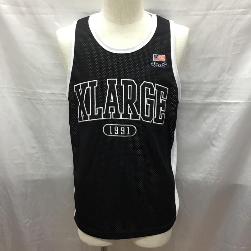 エクストララージ XLARGE タンクトップ タンクトップ タンクトップ ノースリーブカットソー クルーネックカットソー M ロゴ、文字 白 / ホワイト / X 黒 / ブラック / メンズ USED 古着 中古 10118655