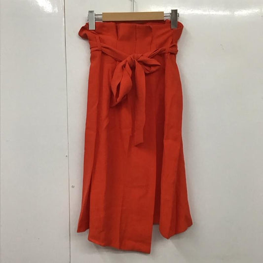 ザラ ZARA スカート ひざ丈スカート 1971/063/679 M 無地 橙 / オレンジ /  レディース USED 古着 中古 10131693