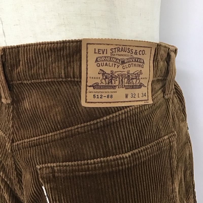 リーバイストラウスアンドコー Levi Strauss & co. パンツ デニム、ジーンズ コーデュロイパンツ スリムパンツ ストレートパンツ カジュアルパンツ 95年 日本製 太畝 32インチ 無地 茶 / ブラウン /  メンズ USED 古着 中古 10124720