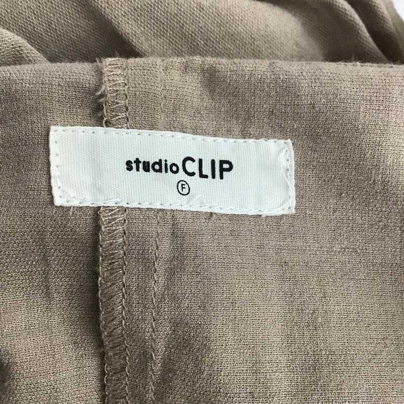 スタディオクリップ studio CLIP シャツ、ブラウス 長袖 FREE 無地 茶 / ブラウン / レディース USED 古着 中古 10106112