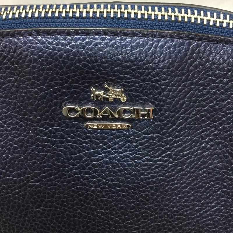 コーチ COACH ハンドバッグ ハンドバッグ F56127 2WAY ショルダー ロゴ、文字 紺 / ネイビー / レディース USED 古着 中古 10107878