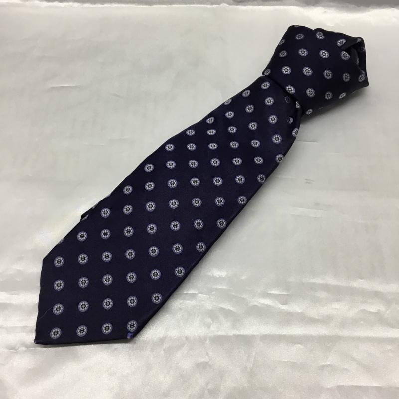 ジャネッリ GIANNELLI ネクタイ ネクタイ シルク 総柄 紺 / ネイビー / メンズ USED 古着 中古 10108872