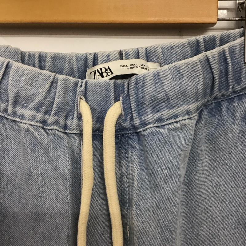 ザラ ZARA パンツ デニム、ジーンズ デニムパンツ ワイドパンツ カジュアルパンツ L 無地 インディゴ / インディゴ / メンズ USED 古着 中古 10138603