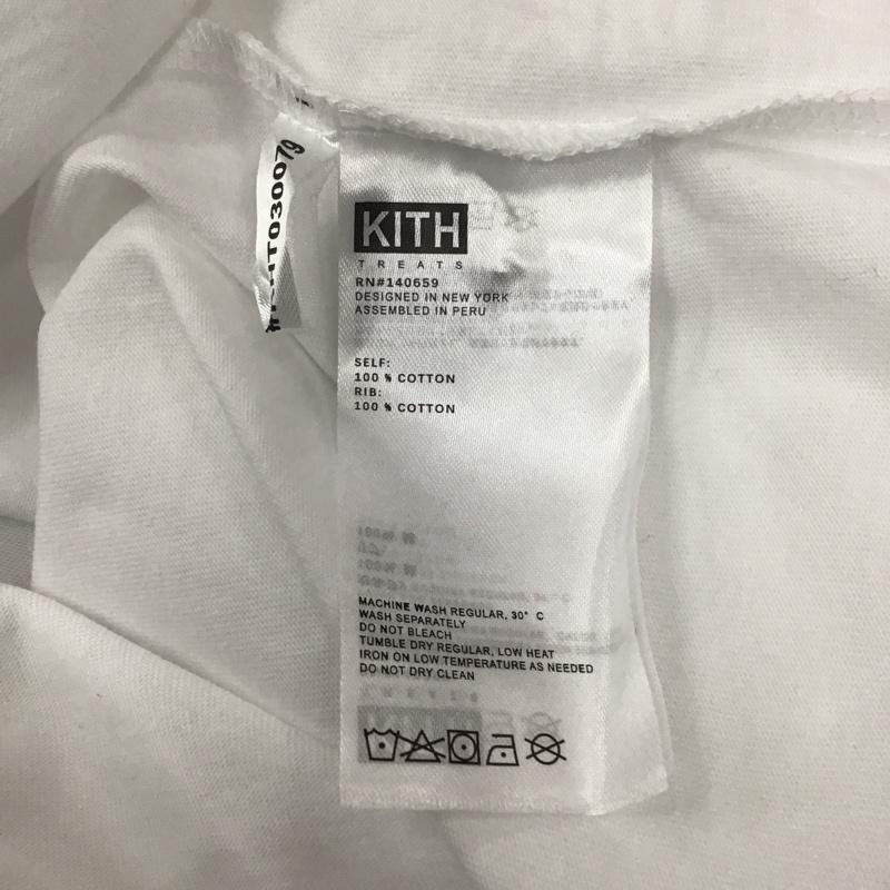 キス KITH Tシャツ 半袖 半袖カットソー プリントTシャツ クルーネックカットソー L プリント 白 / ホワイト /  メンズ USED 古着 中古 10111006