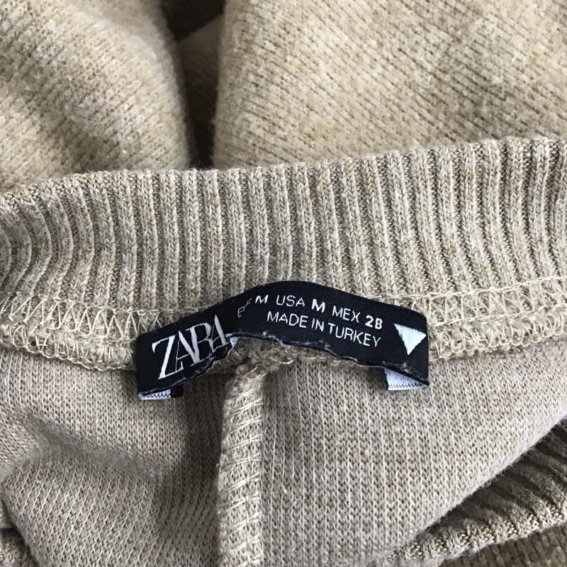 ザラ ZARA カットソー 長袖 5039 739 743 クロップド丈 スウェット M 無地 ベージュ / ベージュ / レディース USED 古着 中古 10121128