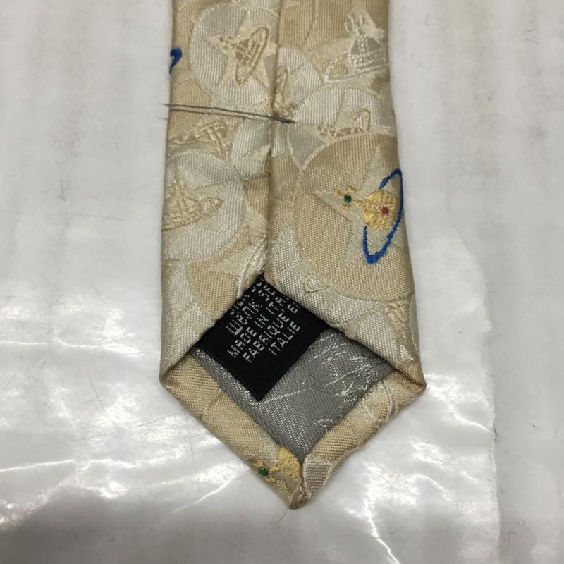 ヴィヴィアンウエストウッド Vivienne Westwood ネクタイ ネクタイ シルク オーブ 総柄 ベージュ / ベージュ / メンズ USED 古着 中古 10122345