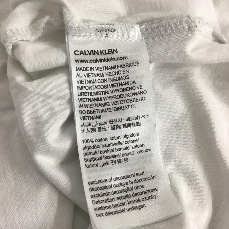 カルバン・クライン Calvin Klein Tシャツ 半袖 半袖カットソー プリントTシャツ クルーネックカットソー M ロゴ、文字 白 / ホワイト / メンズ USED 古着 中古 10138557