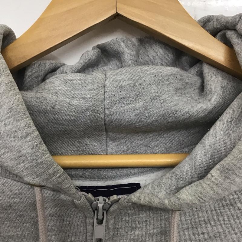 ジャンスポーツ JANSPORT パーカー 長袖 ジップアップ XL ロゴ、文字 灰 / グレー / メンズ USED 古着 中古 10134023