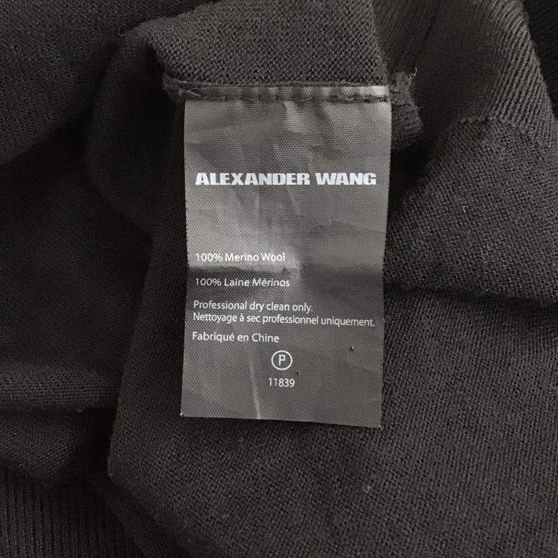 アレキサンダーワン ALEXANDER WANG カーディガン 長袖 長袖カーディガン 長袖カットソー ノーカラージャケット 前開カーディガン M 無地 黒 / ブラック / メンズ USED 古着 中古 10106568