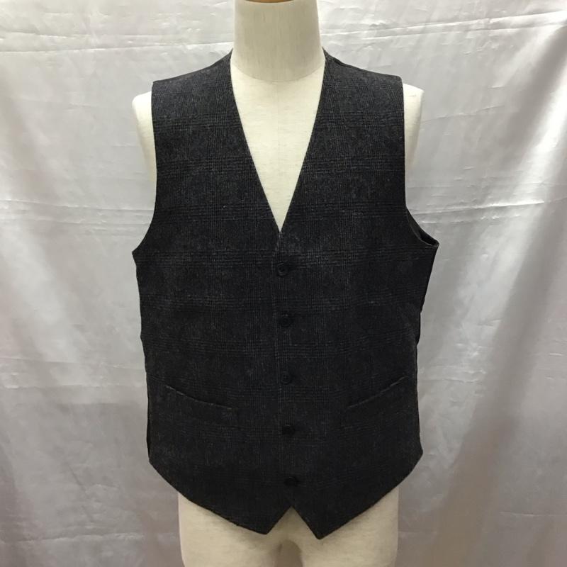 グリーンレーベルリラクシング green label relaxing ベスト ベスト 3223-199-2610 XL チェック 黒 / ブラック / メンズ USED 古着 中古 10118376