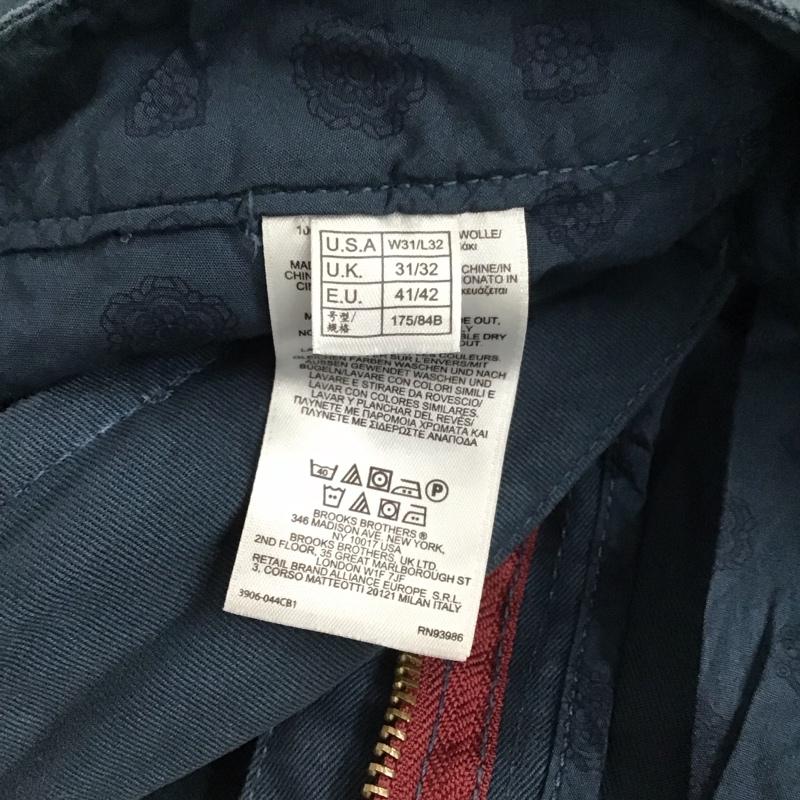 ブルックスブラザーズ BROOKS BROTHERS パンツ チノパン 86969-026 刺繍 W31 L32 31インチ 総柄 紺 / ネイビー / メンズ USED 古着 中古 10111213