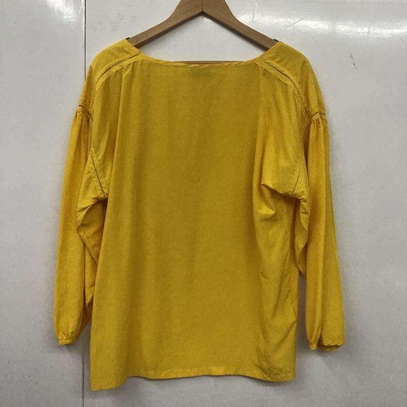 フェンディ FENDI カットソー 長袖 40 無地 黄 / イエロー / レディース USED 古着 中古 10133311