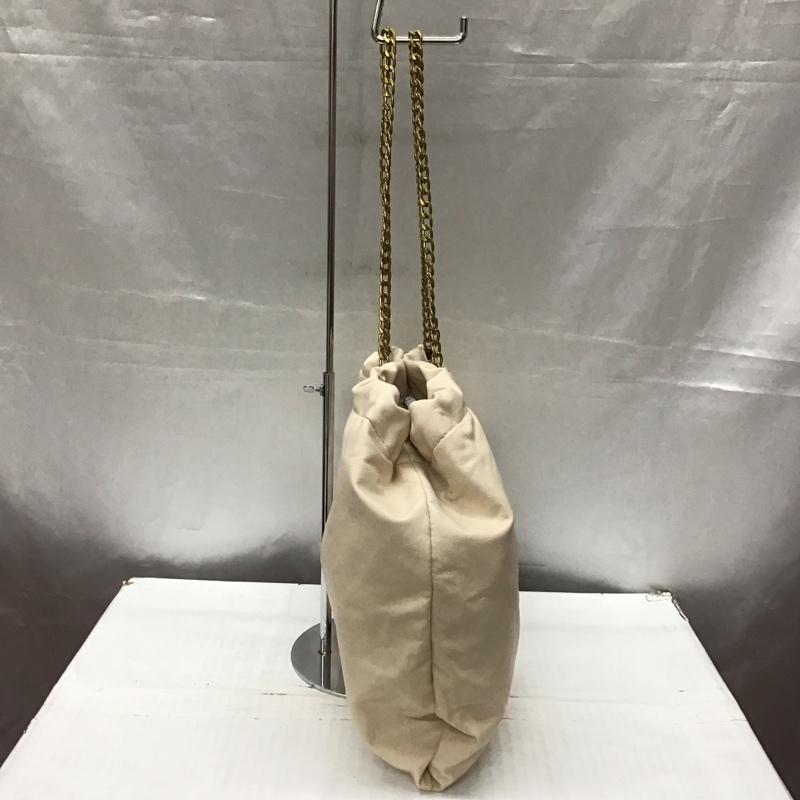 ザラ ZARA トートバッグ トートバッグ 6033 210 850 チェーン フェイクレザー 無地 アイボリー / アイボリー / レディース USED 古着 中古 10118144