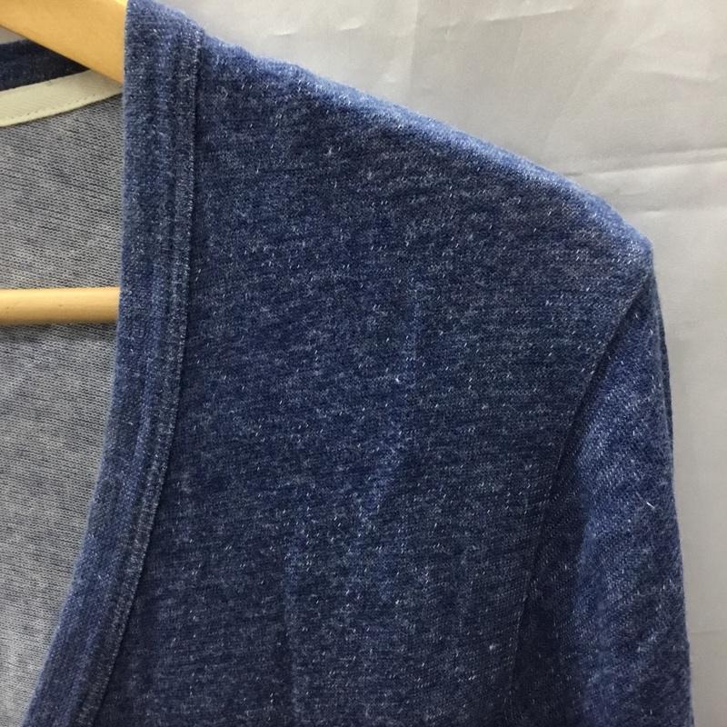 グリーンレーベルリラクシング green label relaxing カーディガン 七分袖 3227-175-0236 Vネック S 無地 青 / ブルー / メンズ USED 古着 中古 10119290