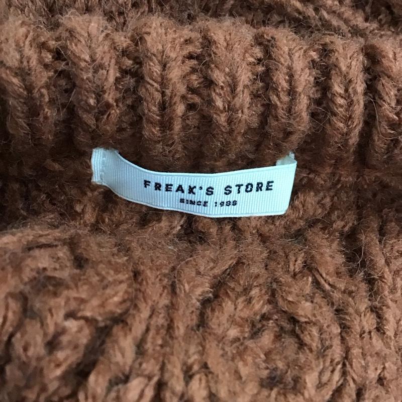 フリークスストア FREAK S STORE ニット、セーター 長袖 FREE 無地 茶 / ブラウン / レディース USED 古着 中古 10121906