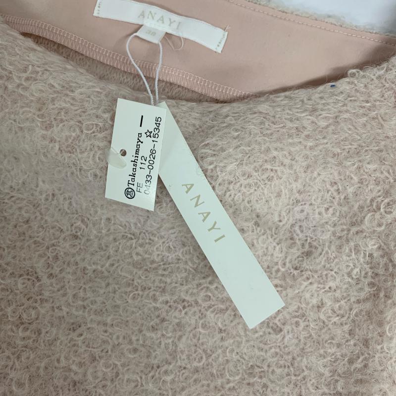 アナイ ANAYI ニット、セーター 長袖 38 無地 桃 / ピンク / レディース USED 古着 中古 10014680