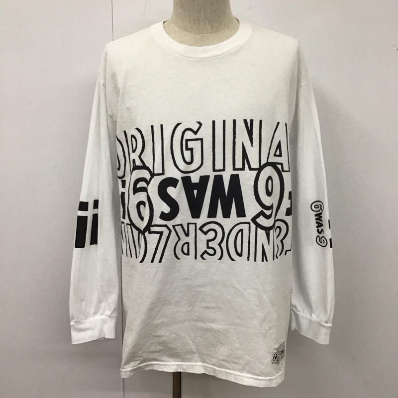 テンダーロイン TENDERLOIN カットソー 長袖 長袖カットソー クルーネックカットソー ロングスリーブカットソー プリントTシャツ L ロゴ、文字 白 / ホワイト /  メンズ USED 古着 中古 10109806