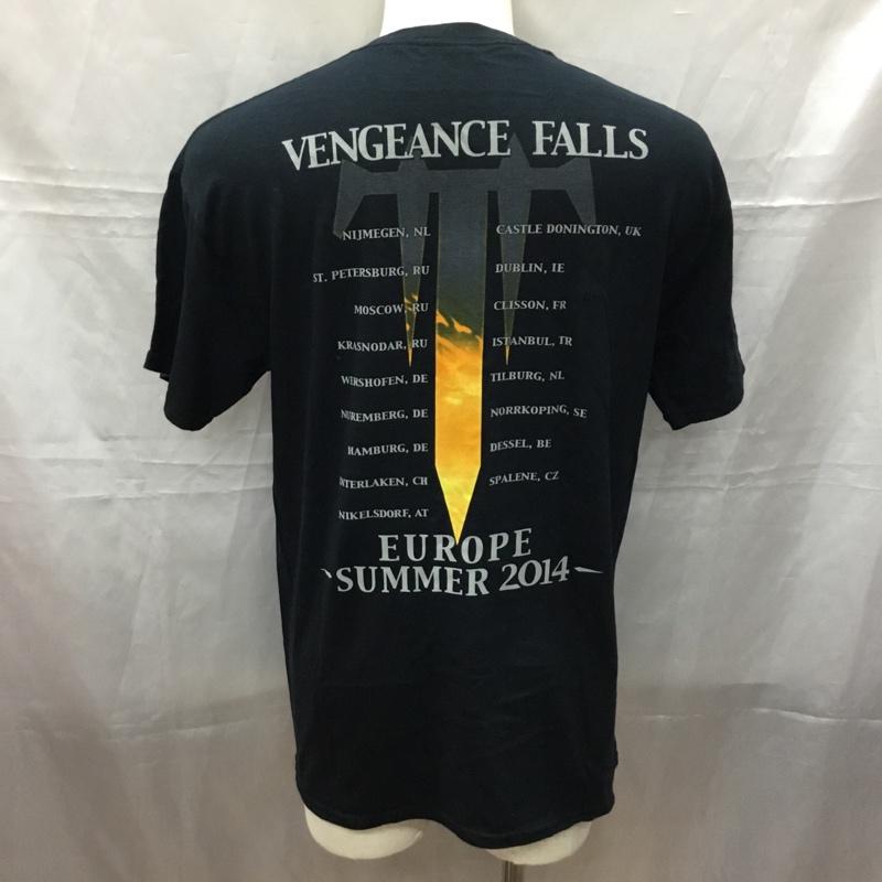 古着 USED Tシャツ 半袖 半袖カットソー プリントTシャツ クルーネックカットソー M プリント 黒 / ブラック /  メンズ USED 古着 中古 10111304