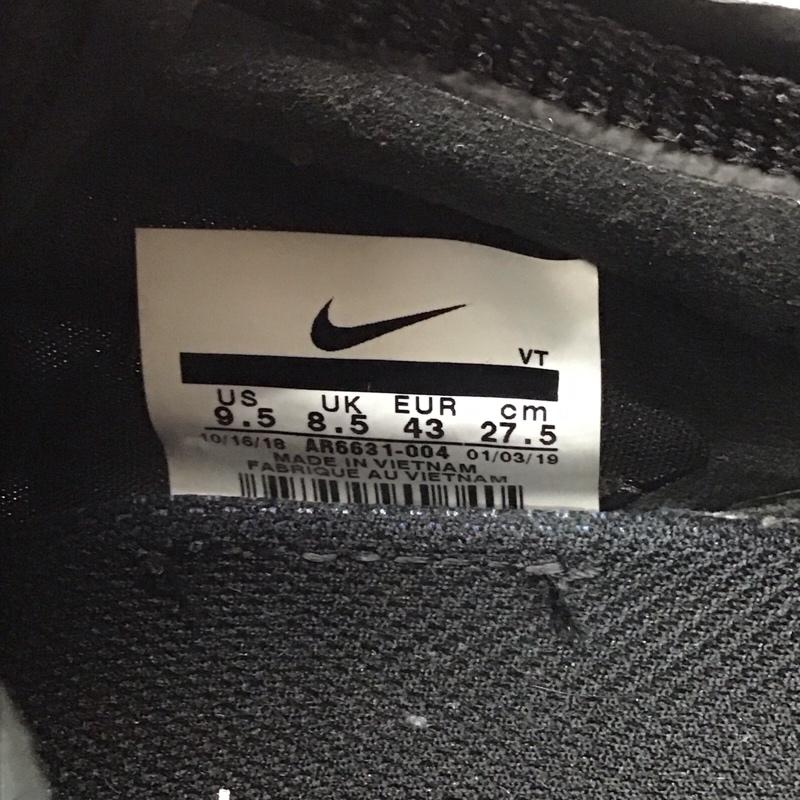 ナイキ NIKE スニーカー スニーカー AR6631 004 AIR VAPORMAX 2019 27.5cm 箱有 27.5cm ロゴ、文字 黒 / ブラック / X 灰 / グレー / メンズ USED 古着 中古 10115438