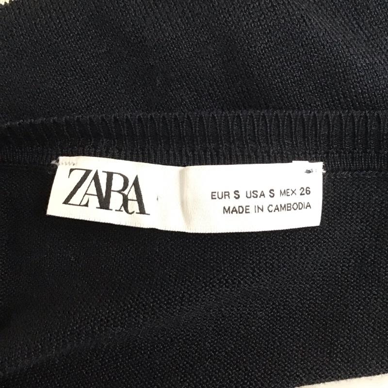 ザラ ZARA ニット、セーター 長袖 ボーダー S ボーダー柄 マルチカラー / マルチカラー /  レディース USED 古着 中古 10114141