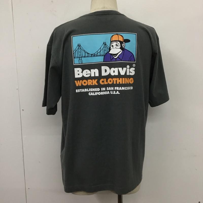 ベンデイビス BEN DAVIS Tシャツ 半袖 C-1580006 ヘビーウェイ半袖Tシャツ 半袖カットソー プリントTシャツ XL プリント 灰 / グレー /  メンズ USED 古着 中古 10110738