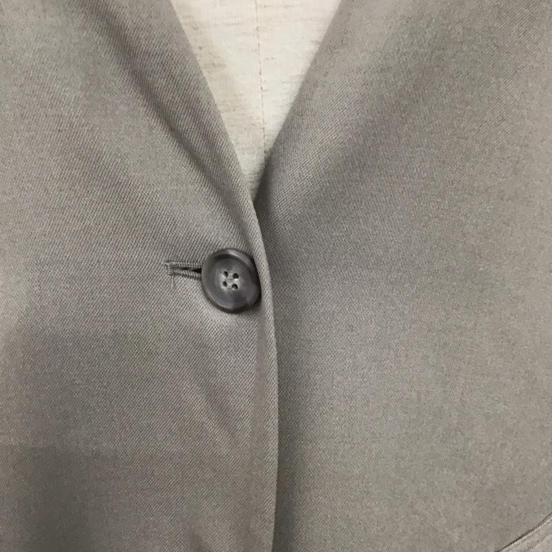 ニコアンド niko and... ベスト ベスト S223IF35SM リネンライク ロングジレ Vネック M 無地 灰 / グレー / レディース USED 古着 中古 10133448