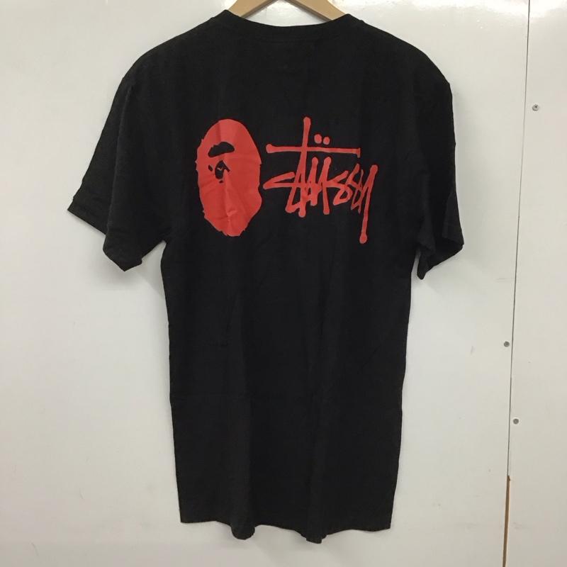 ステューシー STUSSY Tシャツ 半袖 半袖カットソー プリントTシャツ クルーネックカットソー a bathing ape M ロゴ、文字 橙 / オレンジ / メンズ USED 古着 中古 10137816