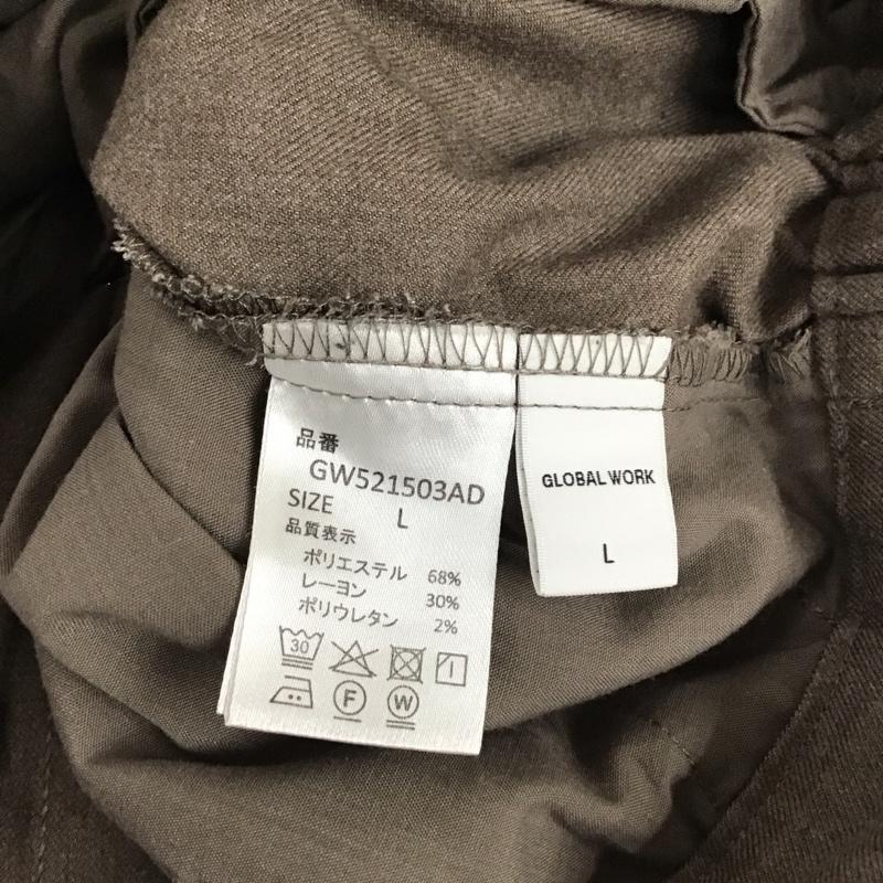 グローバルワーク GLOBAL WORK パンツ スラックス GW521503AD ウツクシルエットストレートパンツ L 無地 茶 / ブラウン / レディース USED 古着 中古 10122144