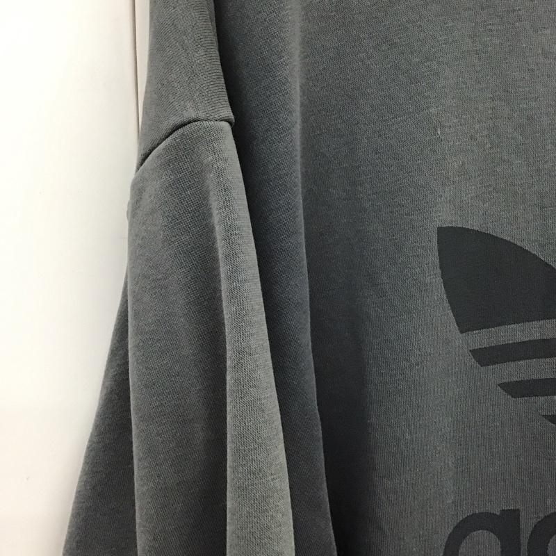 アディダスオリジナルス adidas originals トレーナー 長袖 br9292 TREFOILSWEATSHIRT 長袖スウェット クルーネック ロゴ、文字 灰 / グレー / レディース USED 古着 中古 10132006