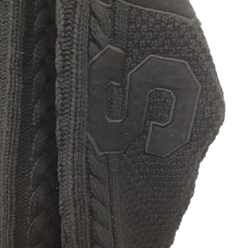 シュプリーム Supreme ニット、セーター 長袖 23aw Applique Cable Knit Sweater ケーブル ニット L 無地 黒 / ブラック / メンズ USED 古着 中古 10137020